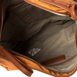 Pre Owned Tumi Orange Nylon Ashley Hobo