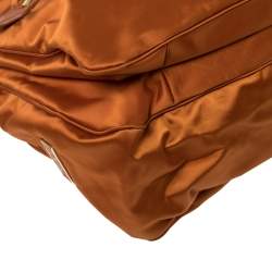 Pre Owned Tumi Orange Nylon Ashley Hobo