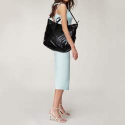 TUMI Black Python Effect Coated Fabric Lucerne Tote