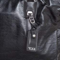 TUMI Black Python Effect Coated Fabric Lucerne Tote