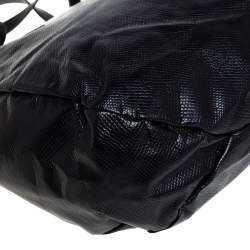 TUMI Black Python Effect Coated Fabric Lucerne Tote