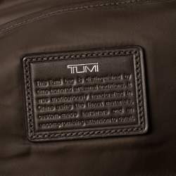 Pre Owned TUMI Brown Nylon and Leather Cortina Boarding Bag