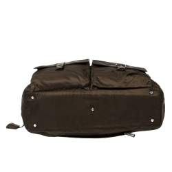 Pre Owned TUMI Brown Nylon and Leather Cortina Boarding Bag
