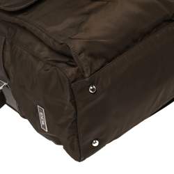 Pre Owned TUMI Brown Nylon and Leather Cortina Boarding Bag