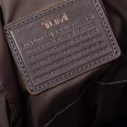 TUMI Metallic/Brown Python Effect Fabric and Leather Bag