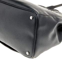 Pre Owned Tumi Black Leather Large And Double Zip Carry All Tote