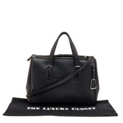 Pre Owned Tumi Black Leather Large And Double Zip Carry All Tote