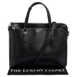 Pre Owned Tumi Black Leather Nia Commuter Laptop Briefcase