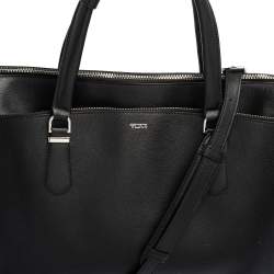 Pre Owned Tumi Black Leather Nia Commuter Laptop Briefcase