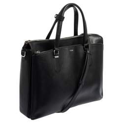 Pre Owned Tumi Black Leather Nia Commuter Laptop Briefcase