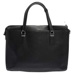 Pre Owned Tumi Black Leather Nia Commuter Laptop Briefcase