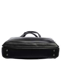 Pre Owned Tumi Black Leather Nia Commuter Laptop Briefcase