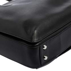 Pre Owned Tumi Black Leather Nia Commuter Laptop Briefcase