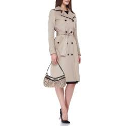 TUMI Black/Beige Python Effect Leather Zip Shoulder Bag