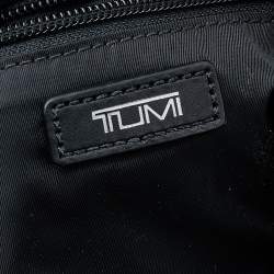 TUMI Black/Beige Python Effect Leather Zip Shoulder Bag