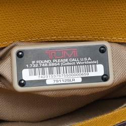 TUMI Yellow Leather Top Handle Bag