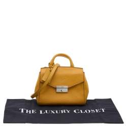 TUMI Yellow Leather Top Handle Bag