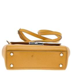 TUMI Yellow Leather Top Handle Bag