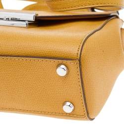 TUMI Yellow Leather Top Handle Bag