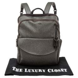 Pre Owned TUMI Grey Coated Canvas Stanton Hettie Backpack