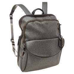 Pre Owned TUMI Grey Coated Canvas Stanton Hettie Backpack