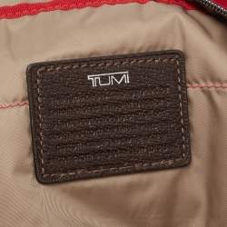 TUMI Red Nylon and Leather Shopper Tote 