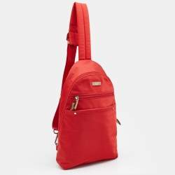 Pre Owned TUMI Red Nylon Luxor Sling Backpack