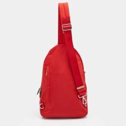Pre Owned TUMI Red Nylon Luxor Sling Backpack