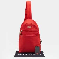 Pre Owned TUMI Red Nylon Luxor Sling Backpack