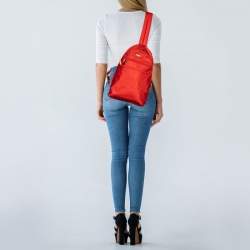 Pre Owned TUMI Red Nylon Luxor Sling Backpack