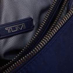 Pre Owned TUMI Blue Nylon Triple Zip Shoulder Bag