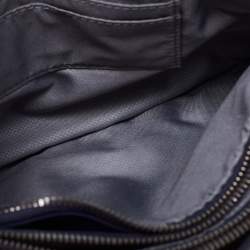 Pre Owned TUMI Blue Nylon Triple Zip Shoulder Bag