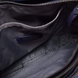 Pre Owned TUMI Blue Nylon Triple Zip Shoulder Bag