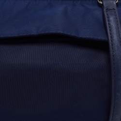 Pre Owned TUMI Blue Nylon Triple Zip Shoulder Bag