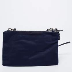 Pre Owned TUMI Blue Nylon Triple Zip Shoulder Bag