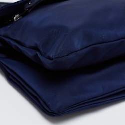 Pre Owned TUMI Blue Nylon Triple Zip Shoulder Bag