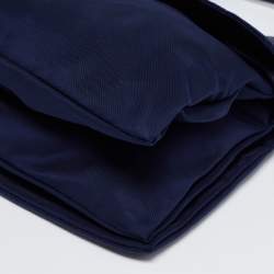 Pre Owned TUMI Blue Nylon Triple Zip Shoulder Bag