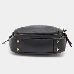 Pre Owned TUMI Black Leather Marcie Crossbody Bag