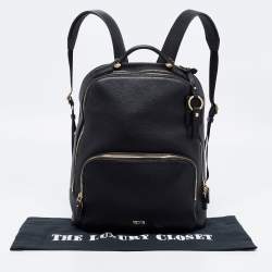 TUMI Black Grained Leather Gail Backpack