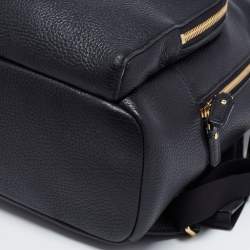 TUMI Black Grained Leather Gail Backpack