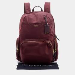 Pre Owned TUMI Burgundy Nylon Voyageur Carson Backpack