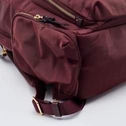 Pre Owned TUMI Burgundy Nylon Voyageur Carson Backpack
