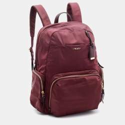 Pre Owned TUMI Burgundy Nylon Voyageur Carson Backpack