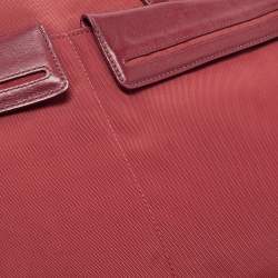 Pre Owned TUMI Two Tone Red Nylon and Leather Laptop Bag 