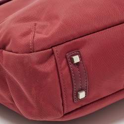 Pre Owned TUMI Two Tone Red Nylon and Leather Laptop Bag 