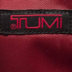 Pre Owned TUMI Two Tone Red Nylon and Leather Laptop Bag 
