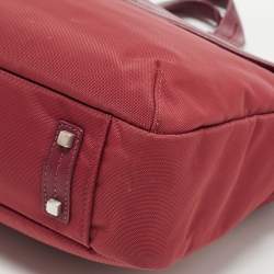 Pre Owned TUMI Two Tone Red Nylon and Leather Laptop Bag 