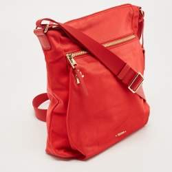 Pre Owned Tumi Red Nylon Voyageur Canton Crossbody Bag
