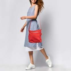 Pre Owned Tumi Red Nylon Voyageur Canton Crossbody Bag