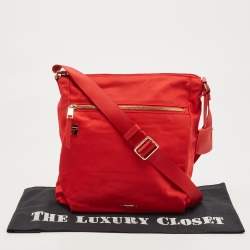 Pre Owned Tumi Red Nylon Voyageur Canton Crossbody Bag